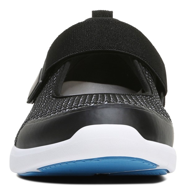 Vionic Trainers Ireland - Jessica Mary Jane Sneaker Black White - Womens Shoes Discount | JALRB-2637